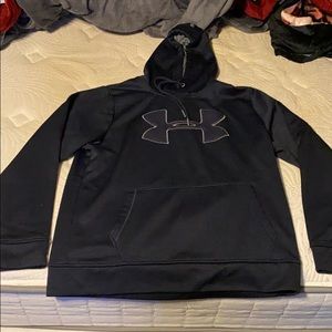 Under Armour big logo hoodie- MEDIUM - Navy blue